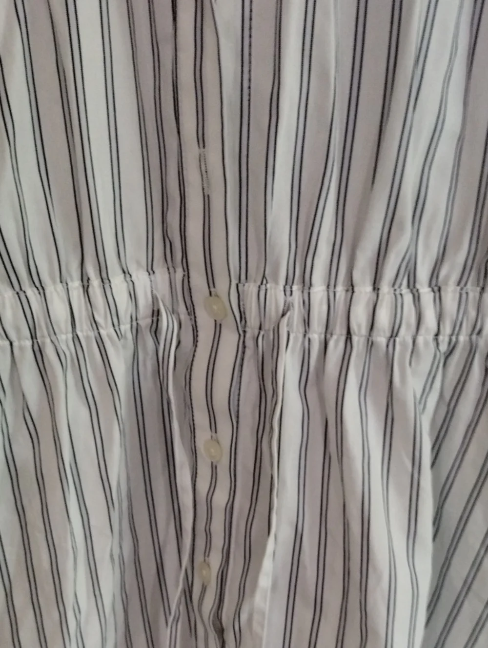 J. Crew Cerise Mini Shirt Dress Blac Stripes Cotton Poplin Size 4